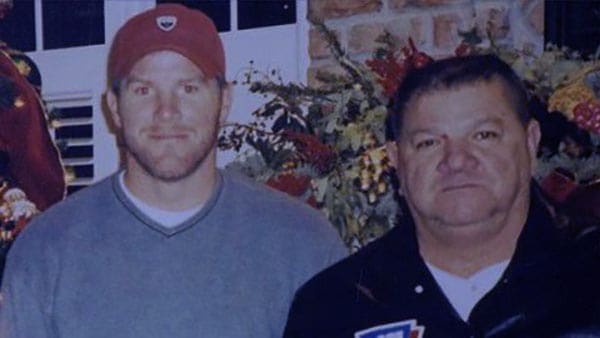 Image of Brett Favre with his dad Irvin Favre