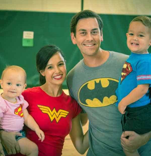 Image of Clayton Morris with his wife Natali Morris and with their kids