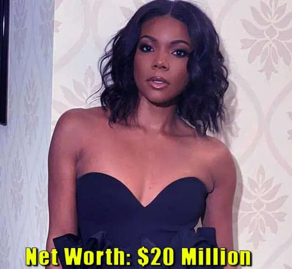 Image of American Actress, Gabrielle Union net worth is $20 million