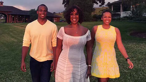 Image of Gayle King with her kids William Bumpus Jr (son) and Kirby Bumpus (daughter)