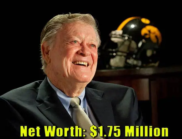 Image of American football player, Hayden fry net worth is $1.75 million