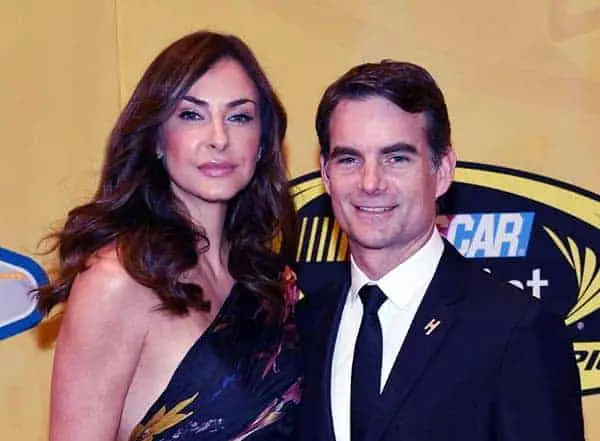Image of Jeff Gordon with his wife Ingrid Vandebosch