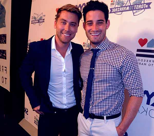 Image of Lance Bass with his partner Michael Turchin