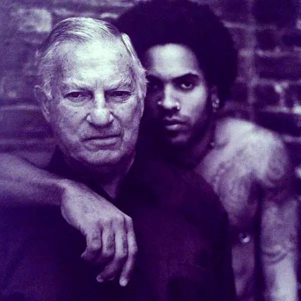 Image of Lenny Kravitz with his dad Sy Kravitz