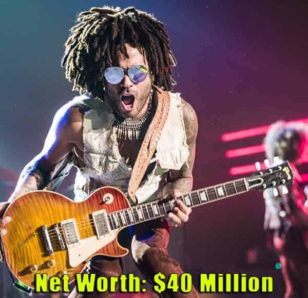 Image of Songwriter, Lenny Kravitz net worth is $40 million