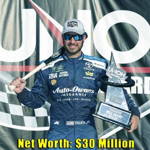 Image of Racing Driver, Martin Truex Jr. net worth is $30 million