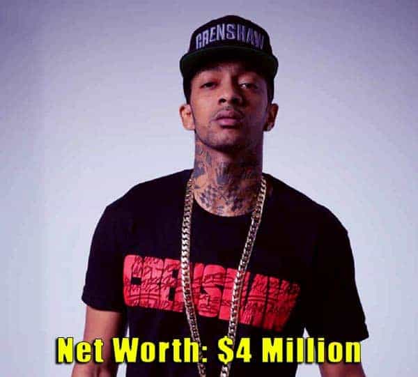 Image of American Rapper, Nipsey Hussle net worth is $4 million