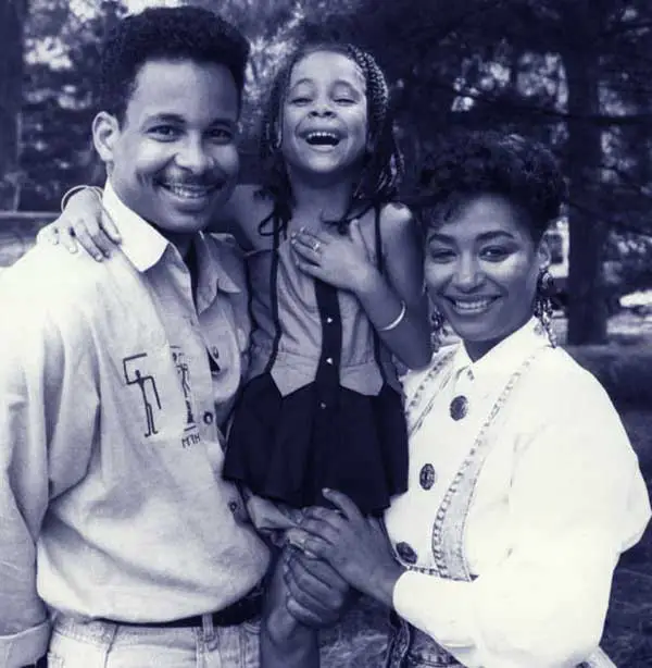Image of Raven Symone with her father Christopher B. Pearman and with mother Lydia Pearman
