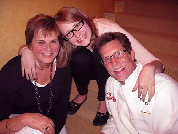 Image of Rick Bayless with his Deann Bayless and with his daughter