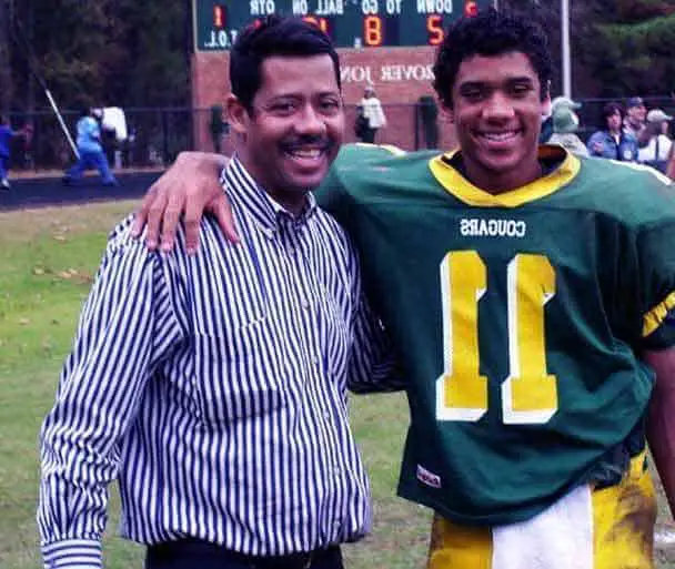 Image of Russell Wilson with his father Harrison Wilson, III