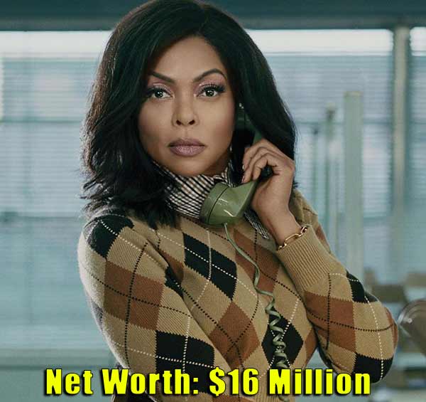 Image of American actress, Taraji P. Henson net worth is $16 million
