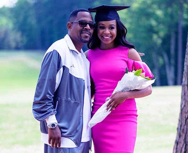 Image of Martin Lawrence with his daughter Jasmine Page,