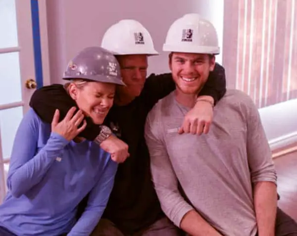 Image of Mike Holmes with his kids Sherry Holmes,(daughter) and Mike Holmes Jr.(son)