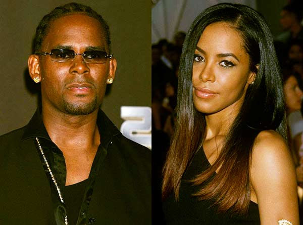 Image of R Kelly with his wife Aaliyah.