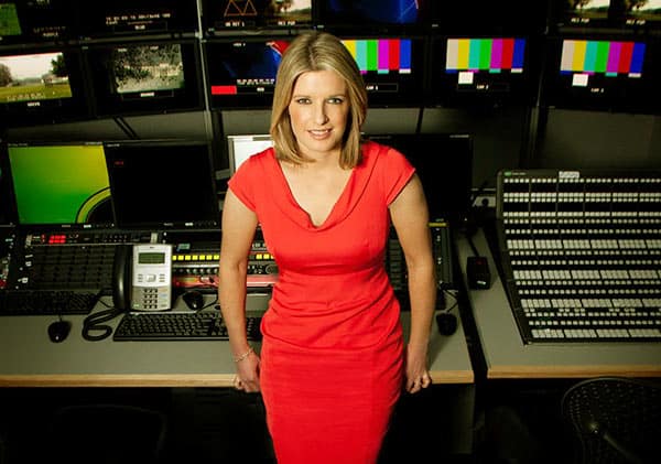 Image of British television presenter, Sarah Strik