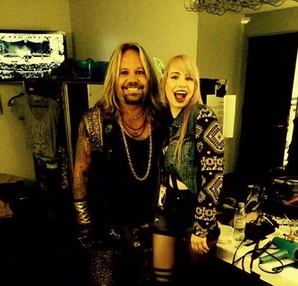 Image of Elizabeth Ashley Wharton with her father Vince Neil