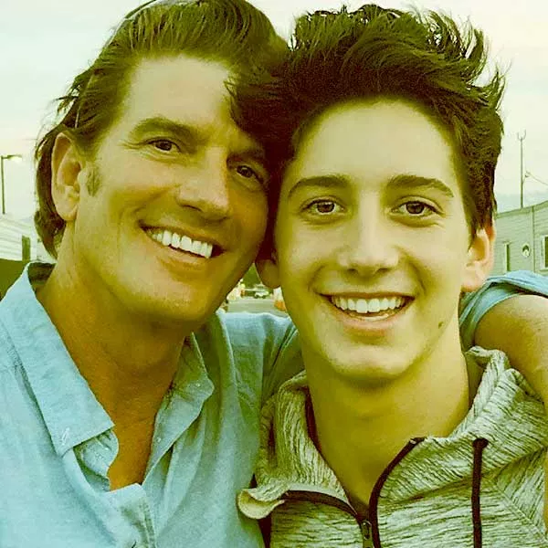 Image of Jeffrey Brezovar with his son Milo Manheim