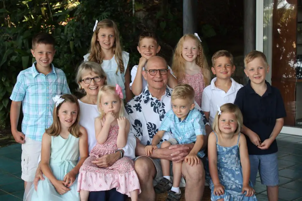 Image of Pastor Ted Wilson with his wife and grandchildren