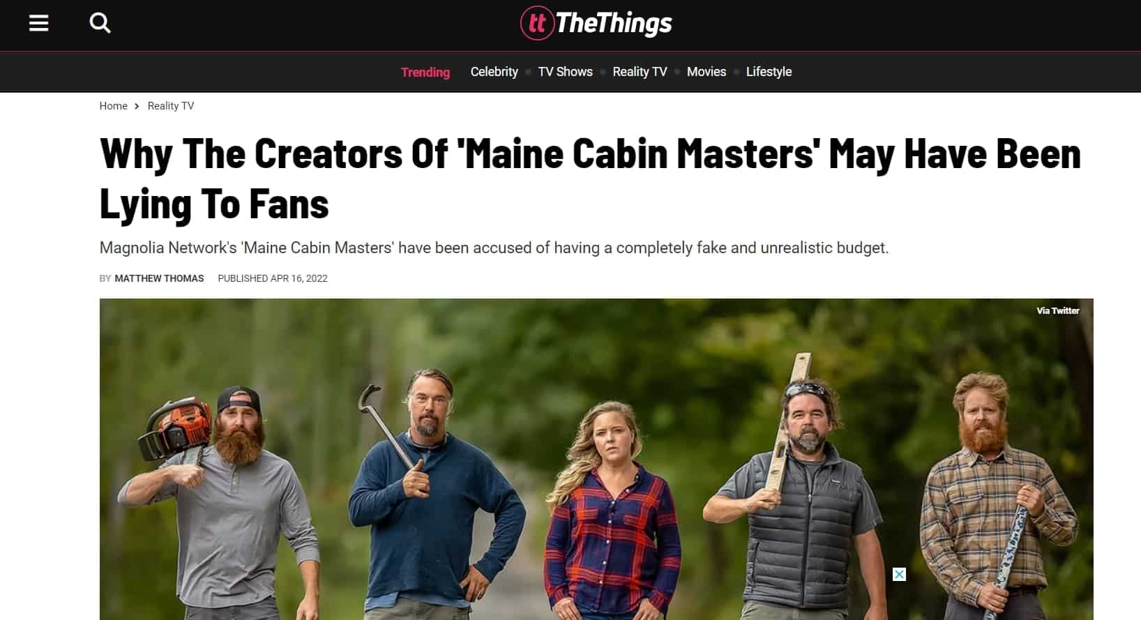 Image of the audience's reaction due to the Maine's Cabin lawsuit