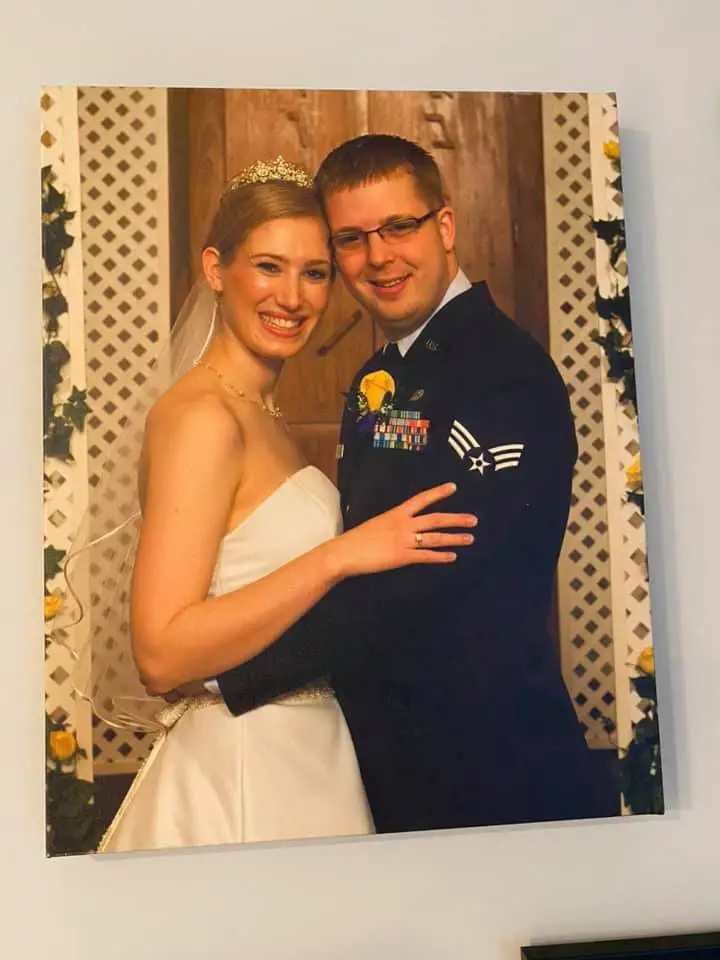 Image of Phil Cato with his wife, Shana Godfred-Cato, on their wedding day