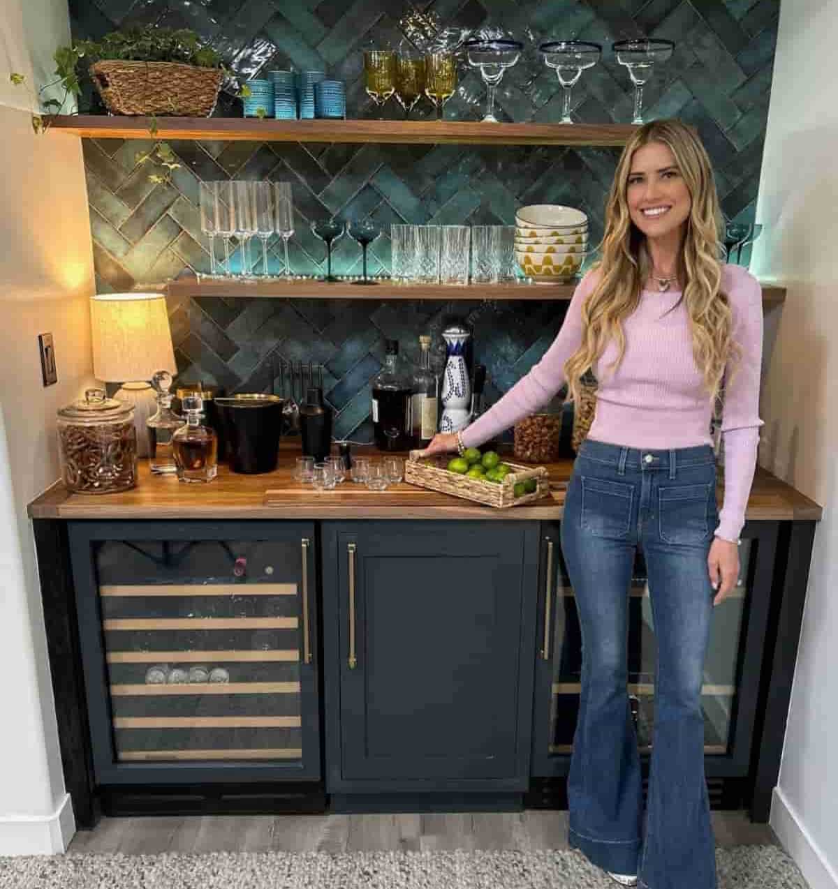 Image of Christina Hall and her famous Bar Area