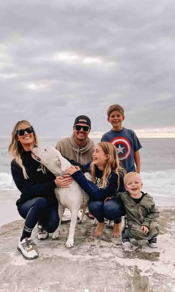 Image of Christina Hall with her husband and kids
