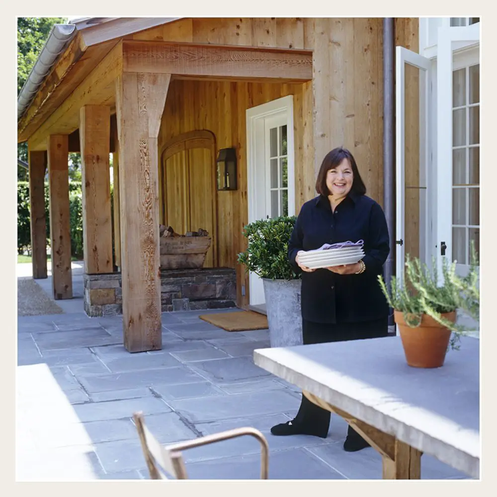 image of Ina garten shooting her show in a renovated barn