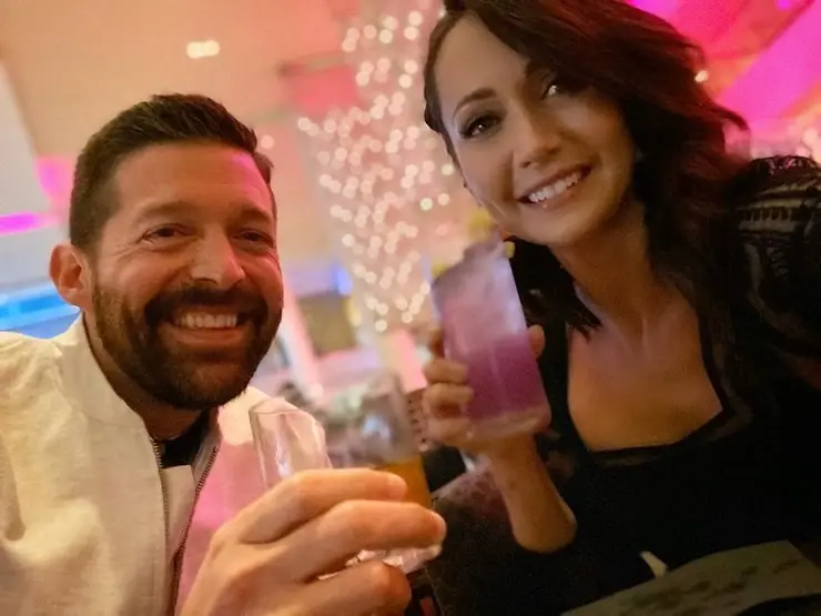 Image of Jessica Chobot with Blair herter in a party