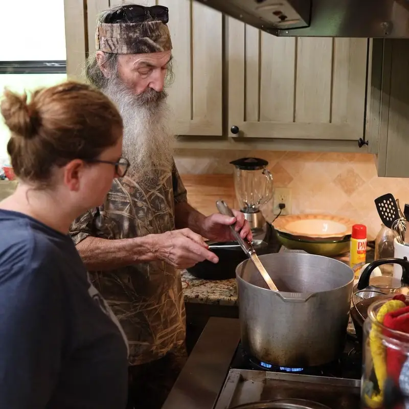 Image of Phyllis celebrating father's day with phil