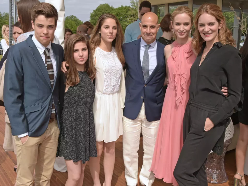Image of stanley tucci with his kids