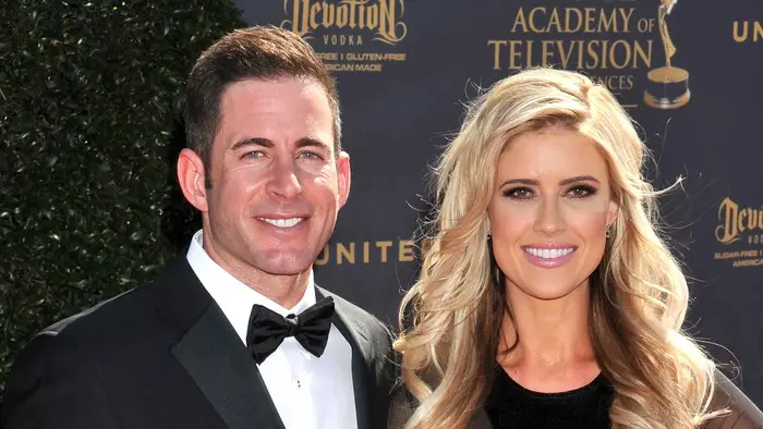 Image of tarek el moussa and Christina hall in a ball