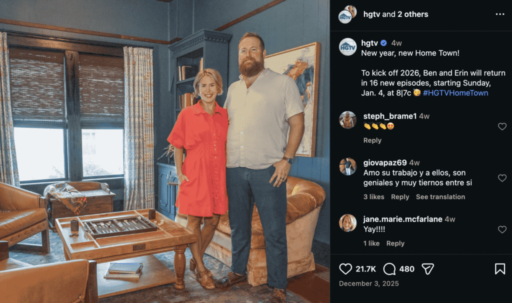 Image of Ben and Erin Napier Share NoNonsense Dating Advice with Fans