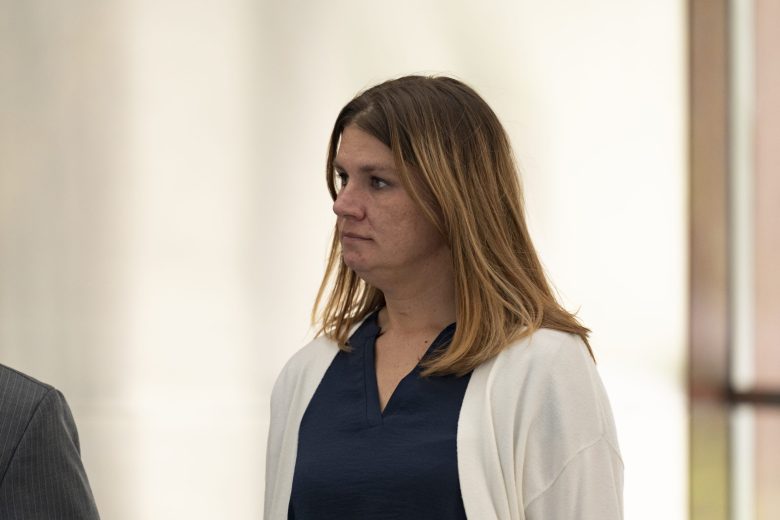 Aimee Bock Bock appeared in court regarding allegations of leaking protected FBI documents to the media.