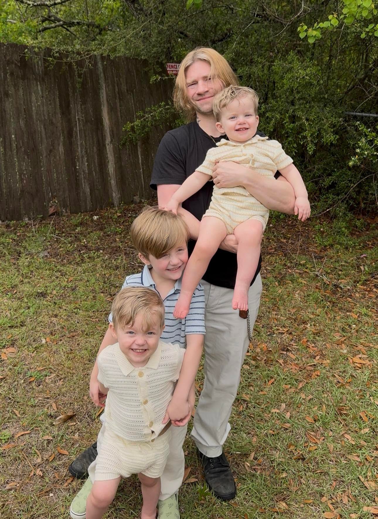Bear Brown from Alaskan Bush People with his three sons